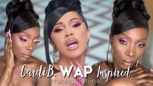 'CARDI B FT. MEGAN THEE STALLION “WAP” MUSIC VIDEO INSPIRED MAKEUP TUTORIAL | thefashionceesta'