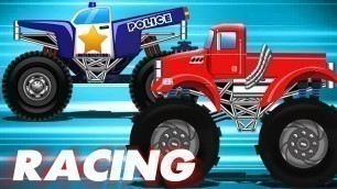 'Racing Cars | Monster Truck Videos | Cartoons For Children by Kids Channel'