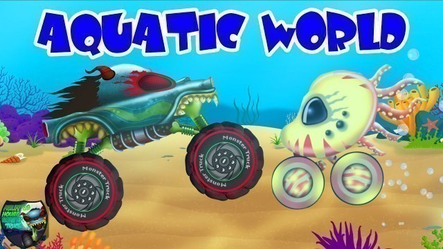 'Monster Truck in Aquatic World + More Animated Cartoon Videos For Children by HHMT'