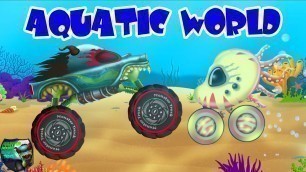 'Monster Truck in Aquatic World + More Animated Cartoon Videos For Children by HHMT'