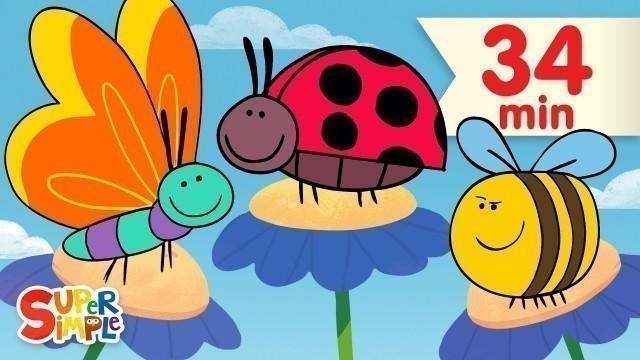 'Butterfly Ladybug Bumblebee | + More Kids Songs | Super Simple Songs'
