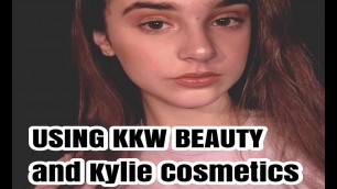 'MAKEUP USING KKW BEAUTY & KYLIE COSMETICS | Carly Anne'