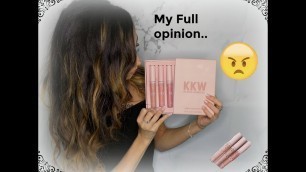 'KKW X KYLIE COSMETICS creme liquid lipstick set review! Is it worth it?'