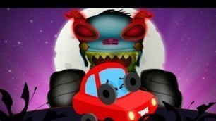 'Little Red Car | Halloween Is Back | Haunted House Monster Truck | Halloween Videos For Children'