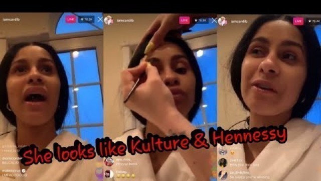 'Cardi B Getting Her Makeup Done & Being Cardi'