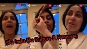 'Cardi B Getting Her Makeup Done & Being Cardi'