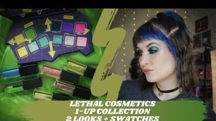'Lethal Cosmetics 1-UP Collection | 2 Looks + Swatches'