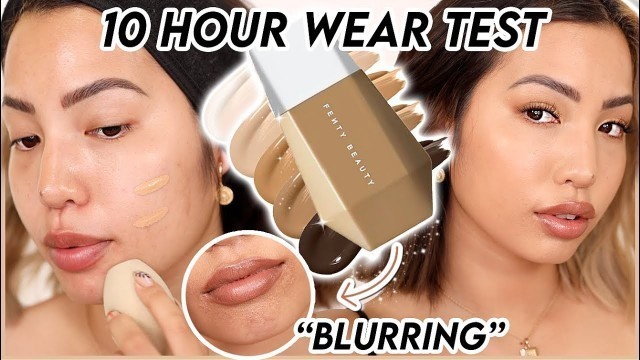 'NEW FENTY BEAUTY EAZE DROP BLURRING SKIN TINT | 10 HR WEAR TEST REVIEW'