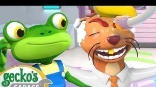 'Weasel\'s Bathtime Fail｜Gecko\'s Garage｜Funny Cartoon For Kids｜Learning Videos For Toddlers'