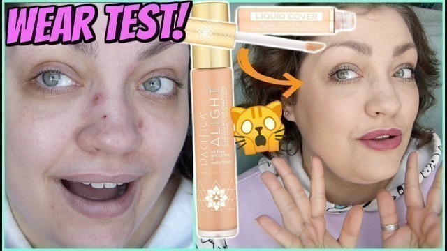 'BEST VEGAN MAKEUP!? | Pacifica ALIGHT Clean Foundation & LIQUID COVER Full Coverage Concealer'