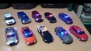 'Greenlight 1/64 scale police cars with LED lights!!'