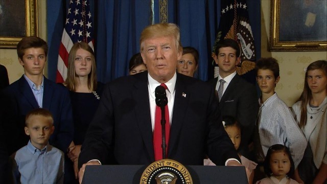 'President Donald Trump full statement on health care from the White House'