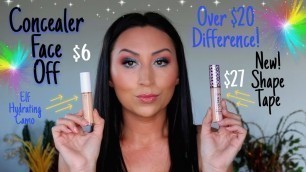 'Tarte Shape Tape Ultra Creamy Concealer VS. ELF Hydrating Camo Concealer| Concealer Face Off!'