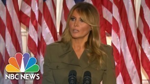 'Melania Trump Urges Americans To Recognize Pandemic’s Toll On Mental Health | NBC Nightly News'