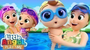 'Getting Ready for Swimming Lessons | Fun Sing Along Songs by Little Angel Playtime'