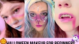 'HALLOWEEN MAKEUP FOR BEGINNERS!!!'