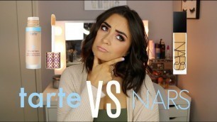 'BATTLE OF THE FOUNDATIONS: tarte Shape Tape vs NARS Radiant Longwear'