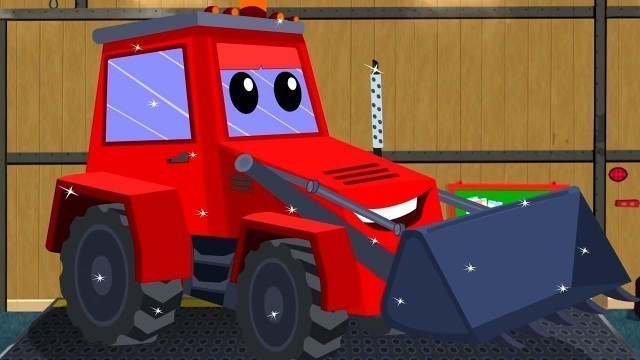 'Tractor Car Wash, Animated Cartoon Video For Kids'
