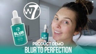 'Blur To Perfection Faux Filter Primer | PRODUCT TEST X W7 COSMETICS'