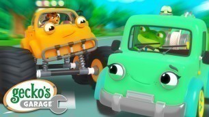 'Big Monster Truck Race!｜Gecko\'s Garage｜Funny Cartoon For Kids｜Learning Videos For Toddlers'