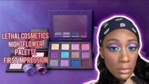 'Lethal Cosmetics Nightflower Palette Review'