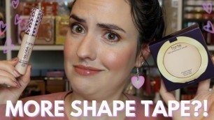 'NEW Tarte Shape Tape Ultra Creamy Concealer + Glow Powder | Demo + DRY SKIN Wear Test'