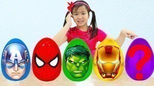 'Superheroes Surprise Egg Song | Jannie Sing-Along Nursery Rhymes Song for Kids'