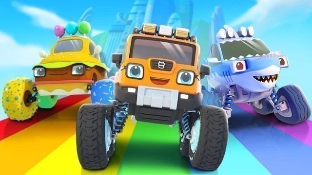 'Monster Truck, Shark Truck, Ice Cream Truck | Baby Panda Mechanic Ep 2 | Kids Song | BabyBus'