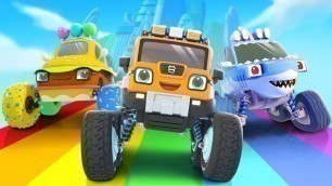 'Monster Truck, Shark Truck, Ice Cream Truck | Baby Panda Mechanic Ep 2 | Kids Song | BabyBus'