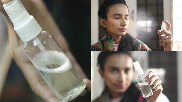 'DIY Makeup Setting Spray Only 2 Ingredients | Homemade Primer Under Rs 50 | Indian Beauty Blogger'