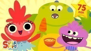 'There\'s A Monster In My Tummy | + More Kids Songs | Super Simple Songs'