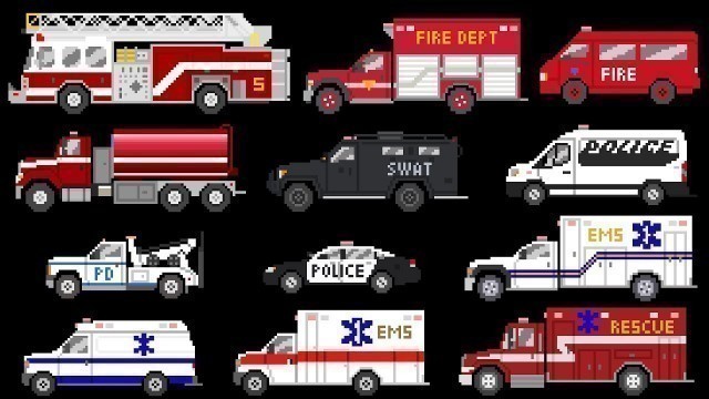 'Emergency Vehicles 2 - Rescue Trucks - Fire, Police & Ambulance - The Kids\' Picture Show'