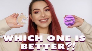 'Tarte Double Duty Shape Tape Powder Foundation VS. Maybelline Superstay Powder Foundation'