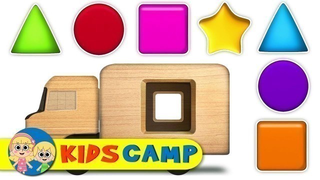 'Learn Shapes with Wooden Monster Truck + More Learning Videos for Children'