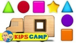 'Learn Shapes with Wooden Monster Truck + More Learning Videos for Children'