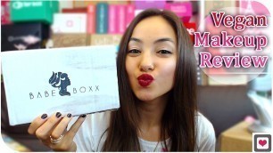 'BabeBoxx Vegan Makeup Subscription Review - March 2015'