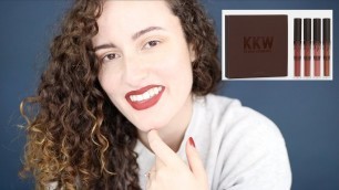 'Kylie Cosmetics | KKW X Kylie Lip Set Part 2 + Coconut Lip Liner | Lip Swatches!'