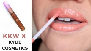 'KKW x Kylie Cosmetics Crème Liquid Lipstick -- DEMO! #KKWxKYLIE'