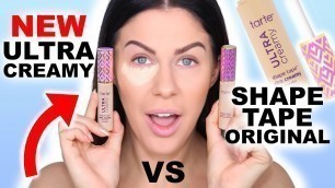 'NEW TARTE SHAPE TAPE ULTRA CREAMY CONCEALER VS ORIGINAL!! IS IT WORTH THE HYPE??'