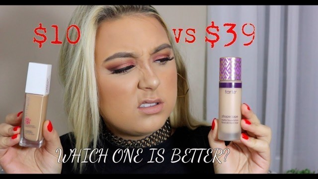 'TARTE SHAPE TAPE FOUNDATION DUPE!!! $10 VS $39 OMG!!'