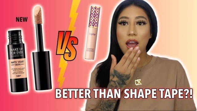 '*NEW* MAKEUP FOREVER Matte Velvet Skin Concealer REVIEW VS TARTE Shape Tape'