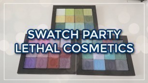 'LETHAL COSMETICS SWATCH PARTY // Swatching all my lethal single eyeshadow'