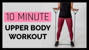 'Upper Body Resistance Band Workout- Workout In A Mirror'
