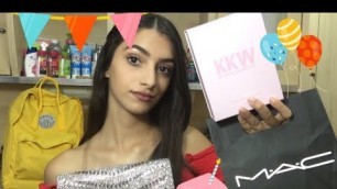'פתיחת מתנות מיום ההולדת |Mac, Kylie cosmetics,kkw'