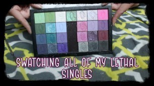 'Swatching All of My Lethal Cosmetics Shadows Including Multichromes!'