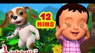 'Dagudu Moothalu – Hide and Seek Game | Telugu Rhymes for Children | Infobells'