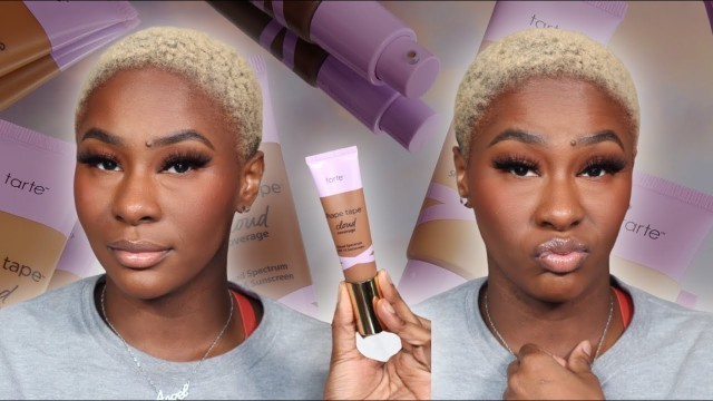 'TARTE SHAPE TAPE CLOUD COVERAGE FOUNDATION REVIEW | 8HRS WEAR TEST | OKAY CONNIE'