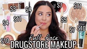 'FULL FACE OF DRUGSTORE MAKEUP FOR SPRING! + NEW e.l.f. Cosmetics Camo Powder Foundation'