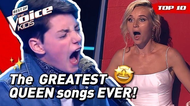 'TOP 10 | AMAZING QUEEN COVERS in The Voice Kids!