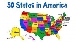 'Fifty States Song Alphabetical Order (Official Video) Fifty States of America Map | Patriotic Song'